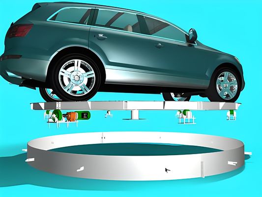 Geschwindigkeit 0,25 m/s Auto-Aufzug Drehscheibe mit Hydraulikzylinder-Antriebsmodus und PLC-Steuerungssystem